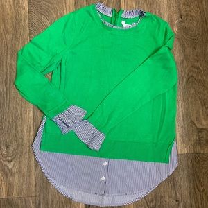 Crown & ivy green crew sweater